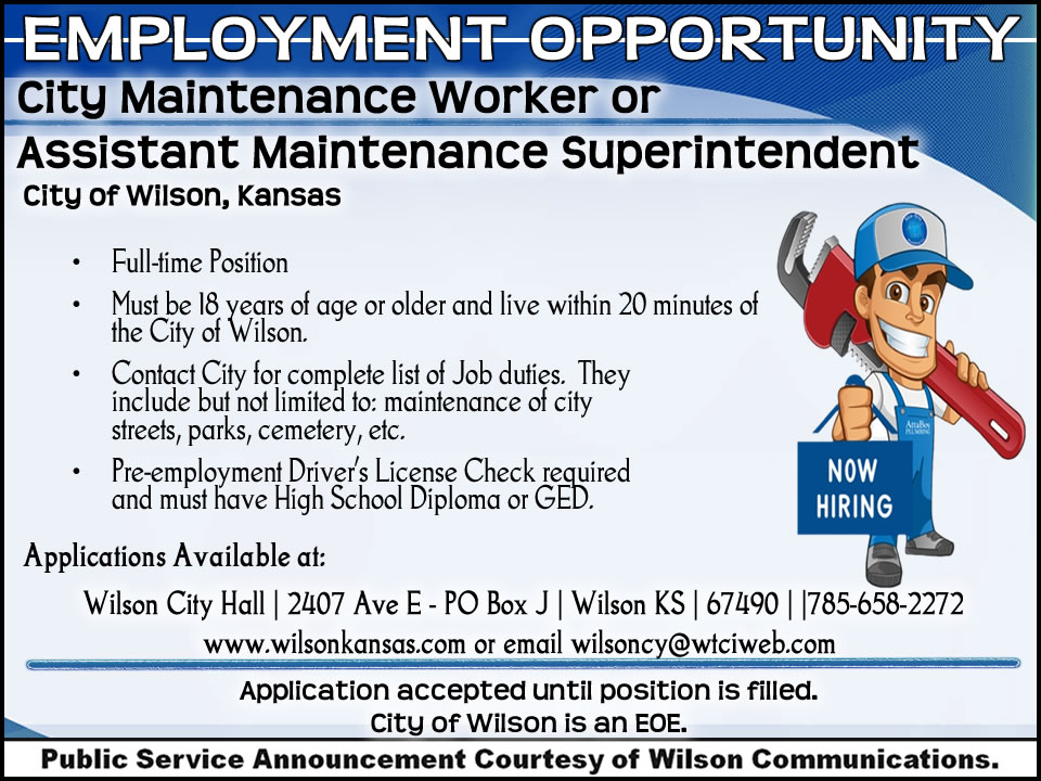 Wlsn City Employment \- Asst Super